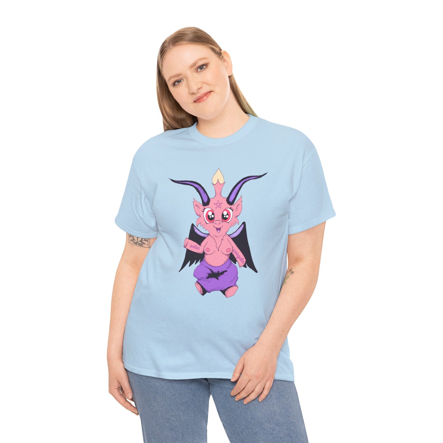 Little Baphomet Unisex Heavy Cotton Tee