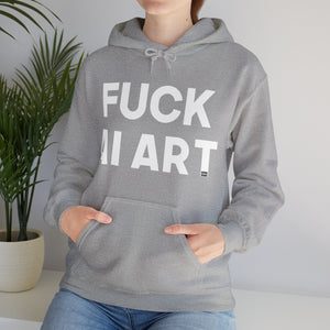 Fuck AI Art Unisex Heavy Blend Hooded Sweatshirt