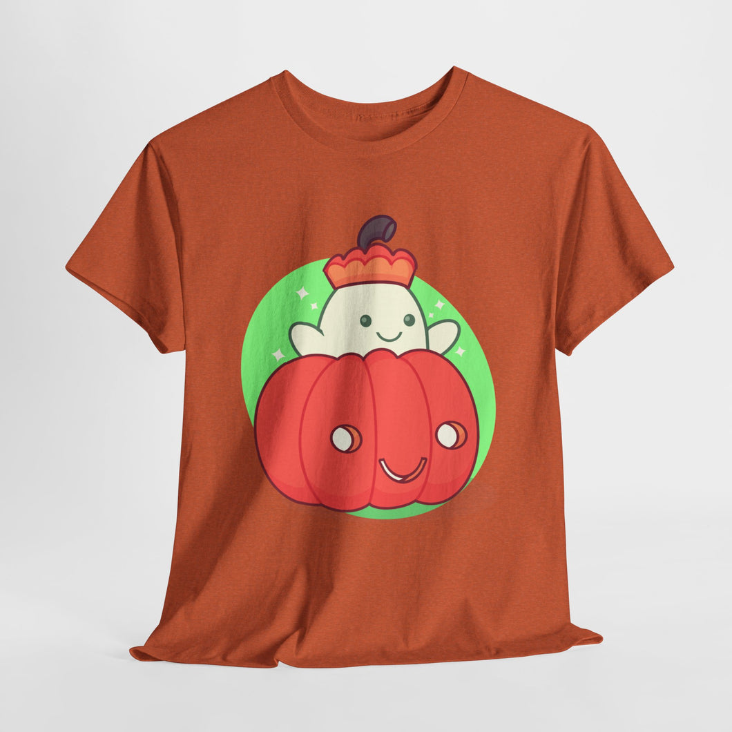 Pumpkin Ghost Unisex Heavy Cotton Tee