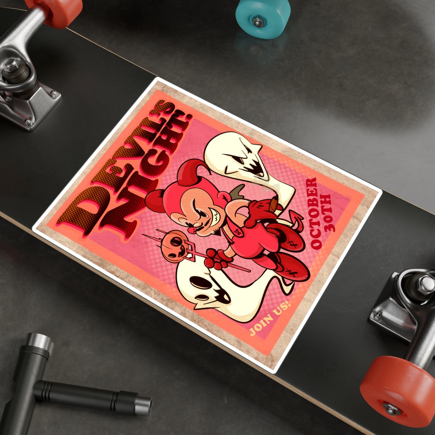 Devil's Night Kiss-Cut Vinyl Decal
