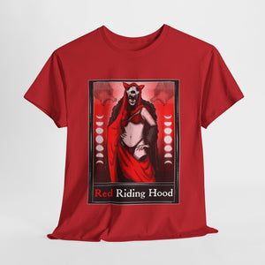 Red Riding Hood Tarot  (Front & Back Print) Unisex Heavy Cotton Tee