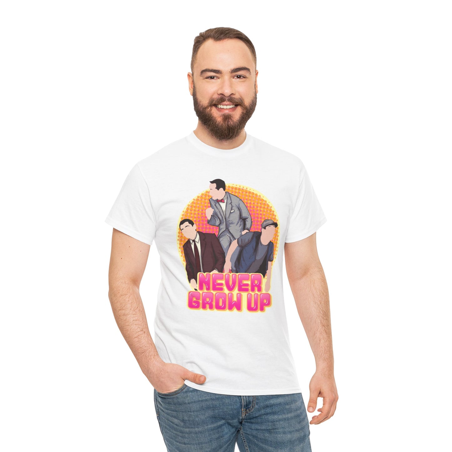 Never Grow Up Unisex Heavy Cotton Tee