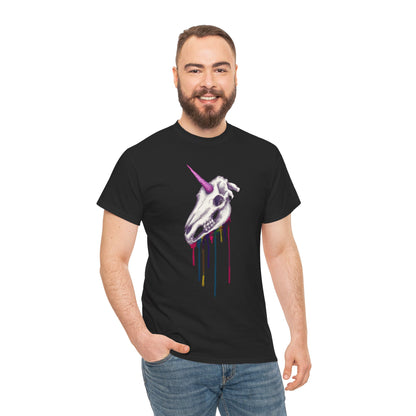 Unicorn Skull Unisex Heavy Cotton Tee