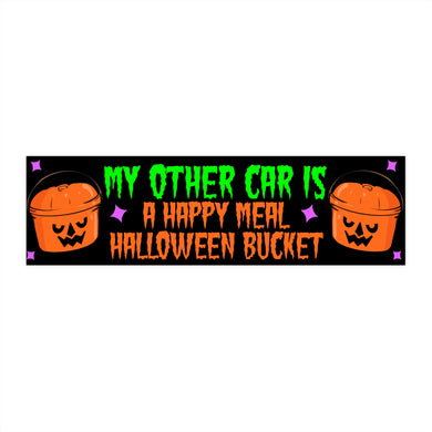 Halloween Bucket Car Bumper Stickers