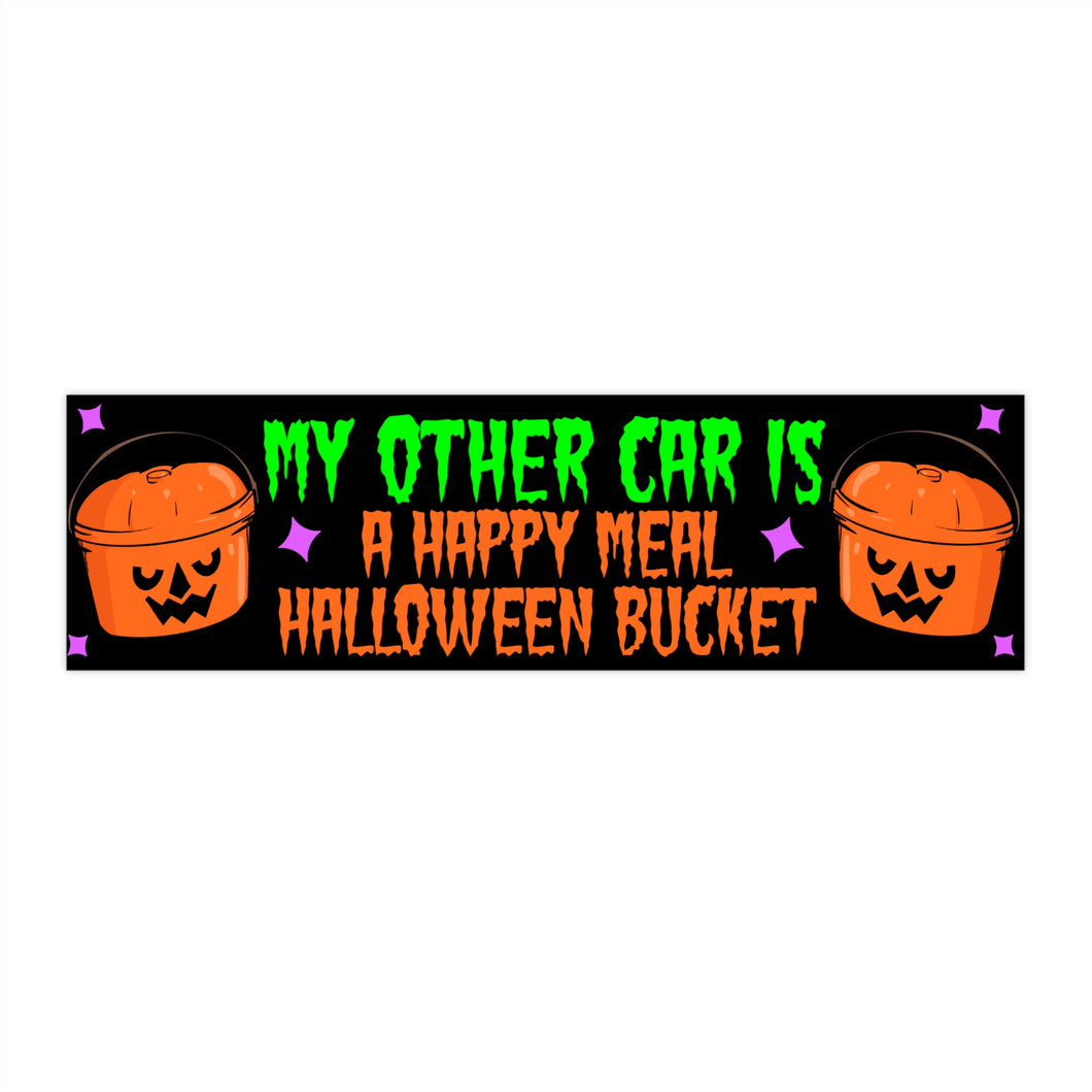 Halloween Bucket Car Bumper Stickers