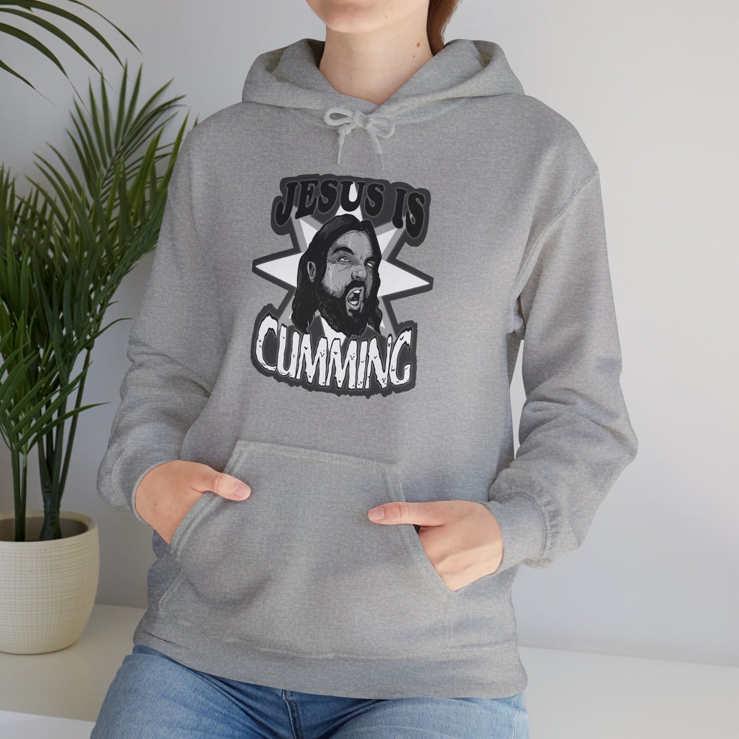 Jesus Is Cumming Unisex Heavy Blend Hooded Sweatshirt