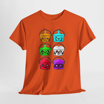 Evil Pope Halloween Pails Unisex Heavy Cotton Tee