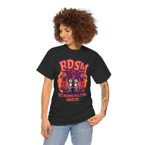 Bats Demons Skeletons Monsters Unisex Heavy Cotton Tee