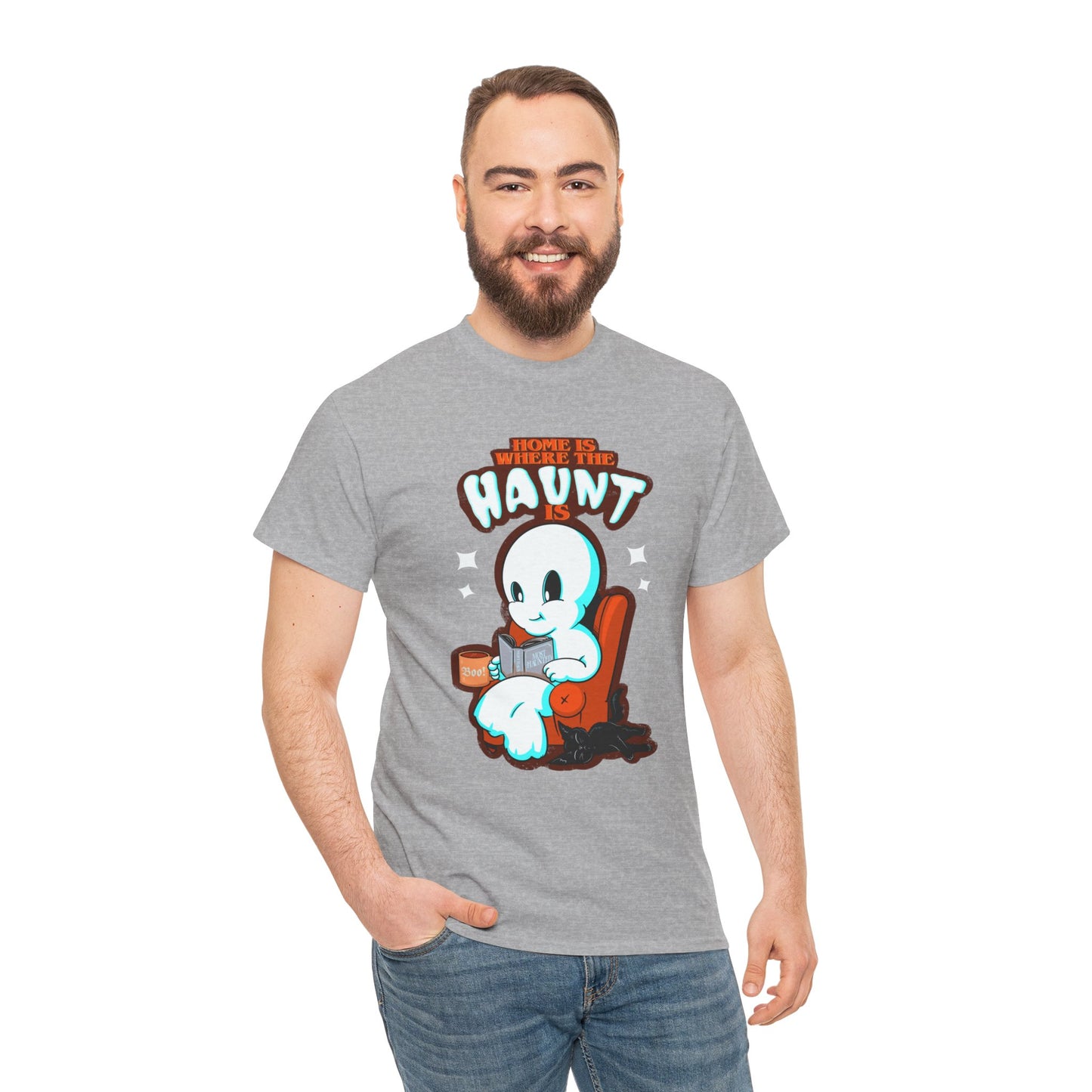 Home Is Where The Haunt Is Unisex Heavy Cotton Tee