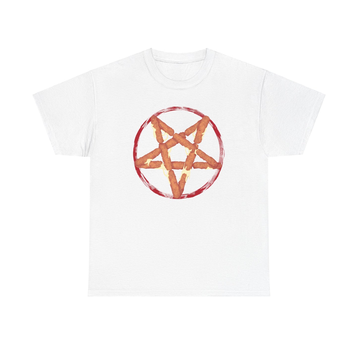 Mozzarella Stick Pentagram Unisex Heavy Cotton Tee