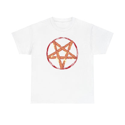 Mozzarella Stick Pentagram Unisex Heavy Cotton Tee