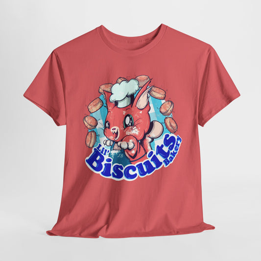 Lil Biscuits Cat Bakery Unisex Heavy Cotton Tee
