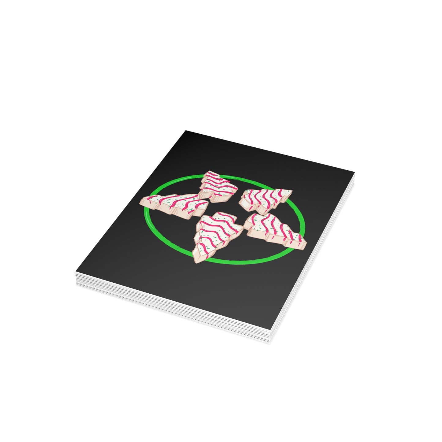Christmas Tree Pentagram Cake Greeting Card Bundles (10, 30, 50 pcs)
