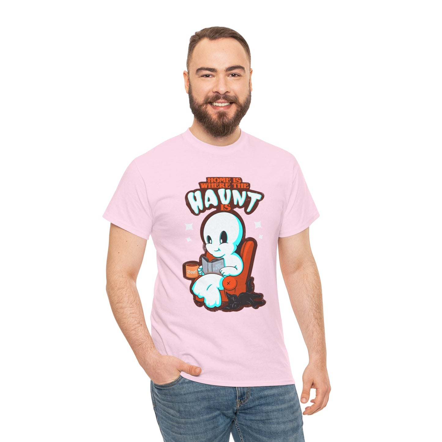 Home Is Where The Haunt Is Unisex Heavy Cotton Tee