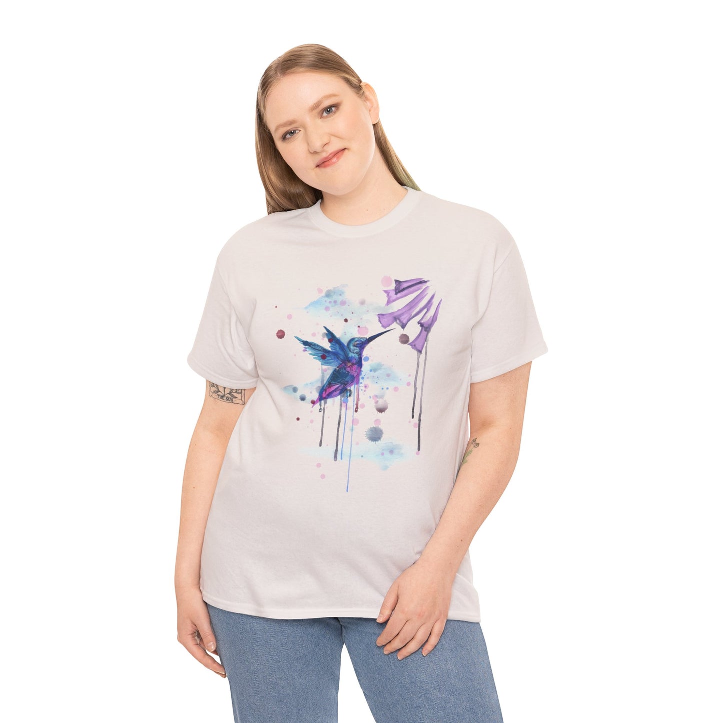 Hummingbird Skeleton Unisex Heavy Cotton Tee