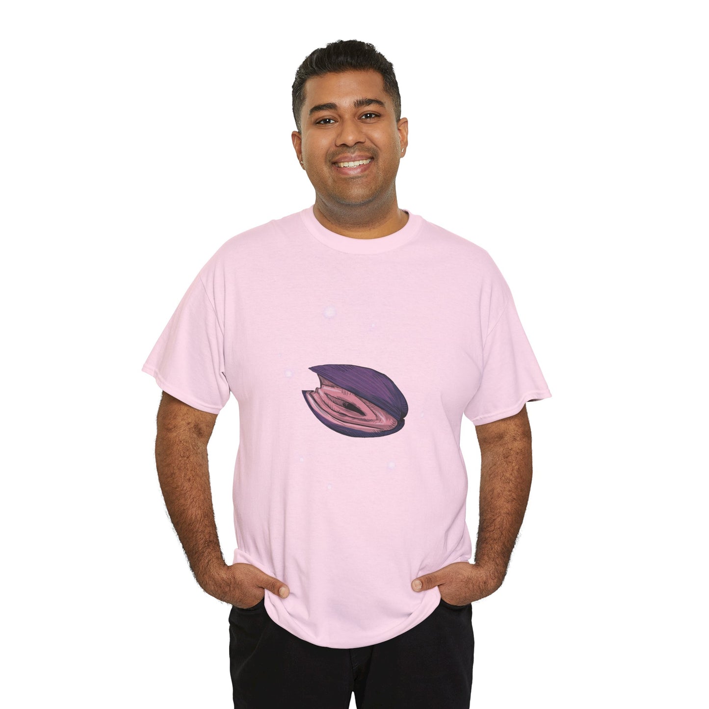 Pink Clam Unisex Heavy Cotton Tee