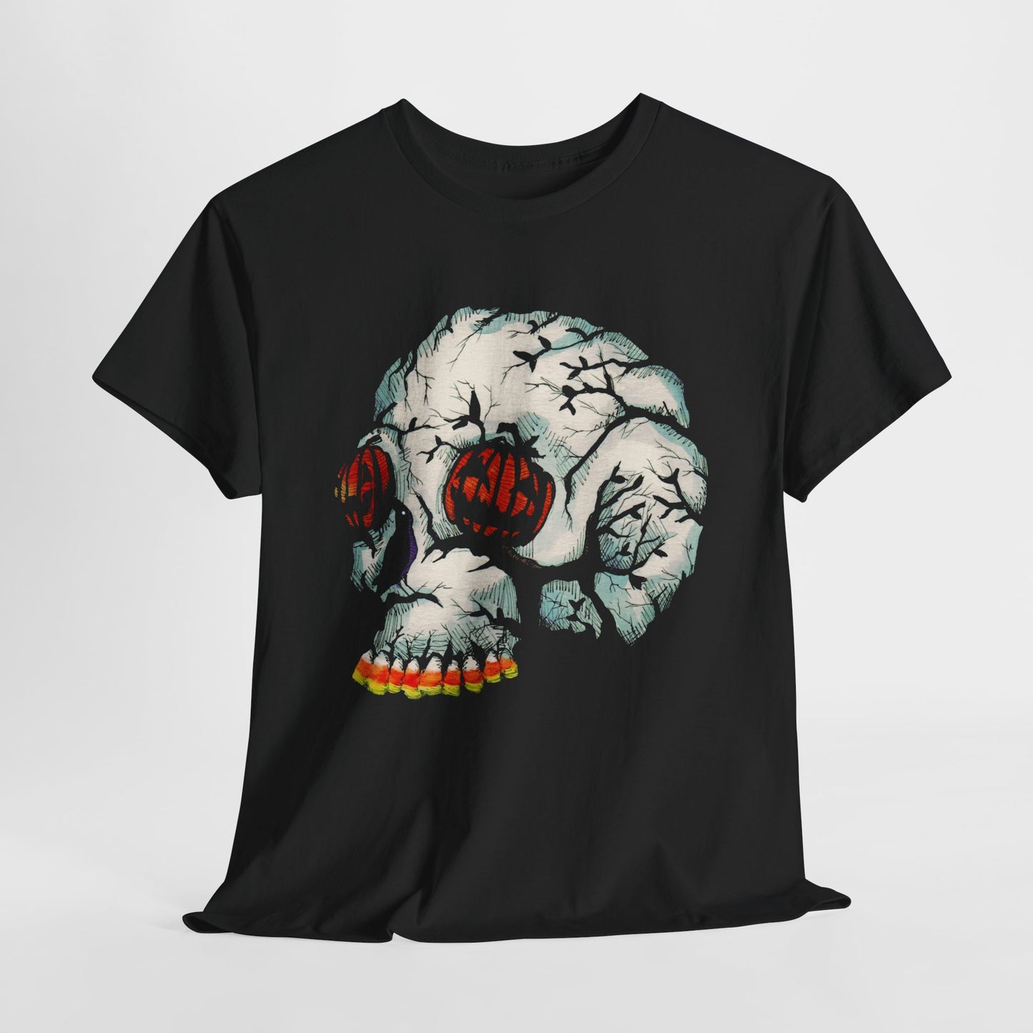 Halloween Skull Unisex Heavy Cotton Tee