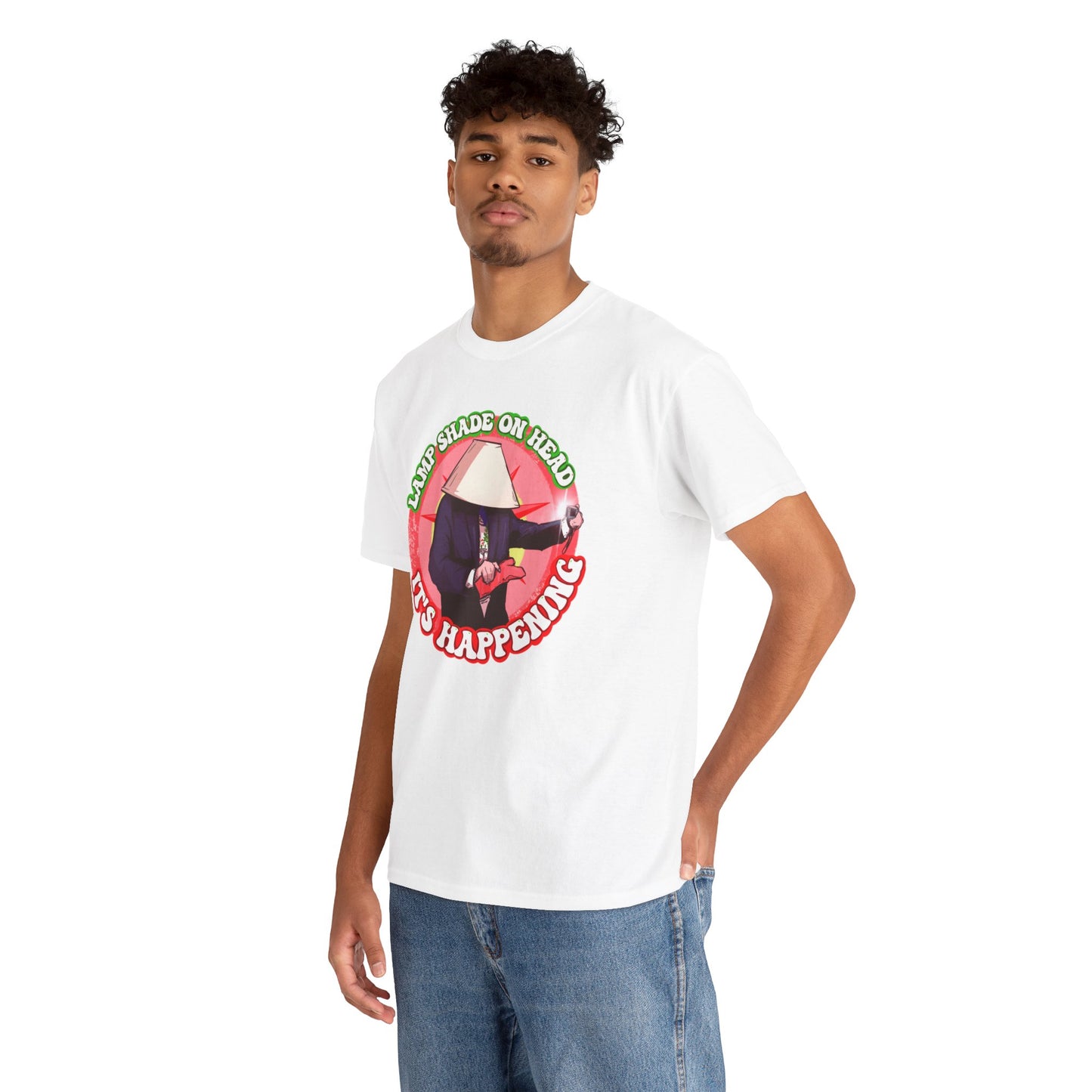Lampshade On Head Unisex Heavy Cotton Tee