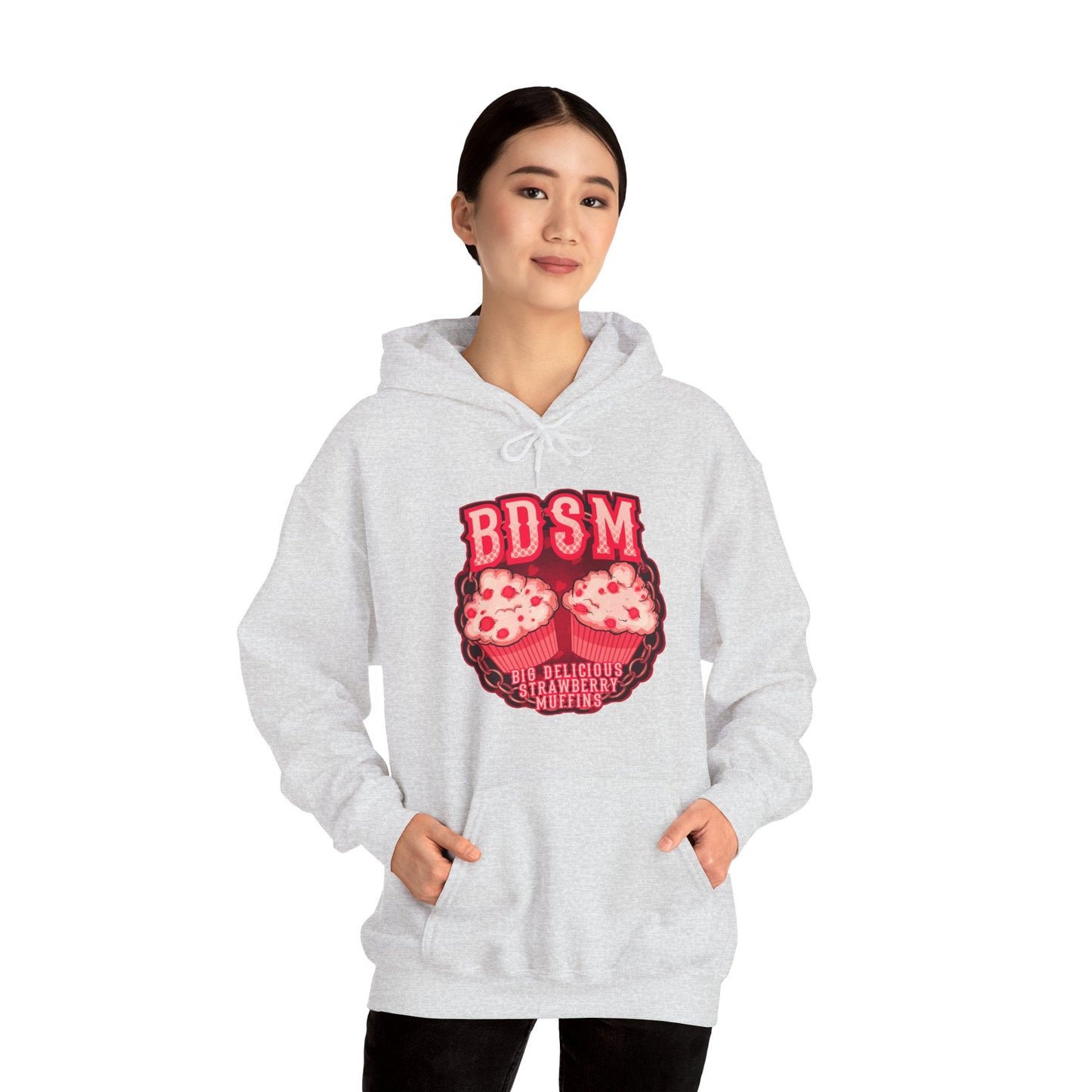 Big Delicious Strawberry Muffins Unisex Heavy Blend Hooded Sweatshirt