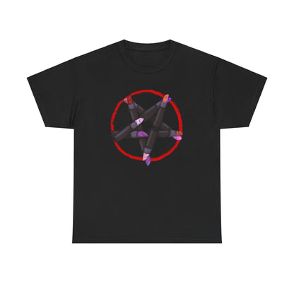 Lipstick Pentagram Unisex Heavy Cotton Tee