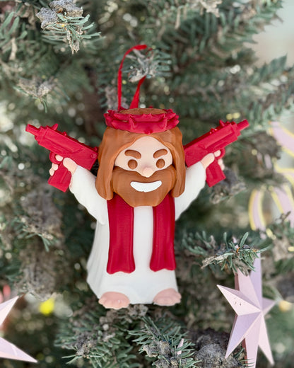 Uzi Jesus 3D Print Christmas Tree Ornament