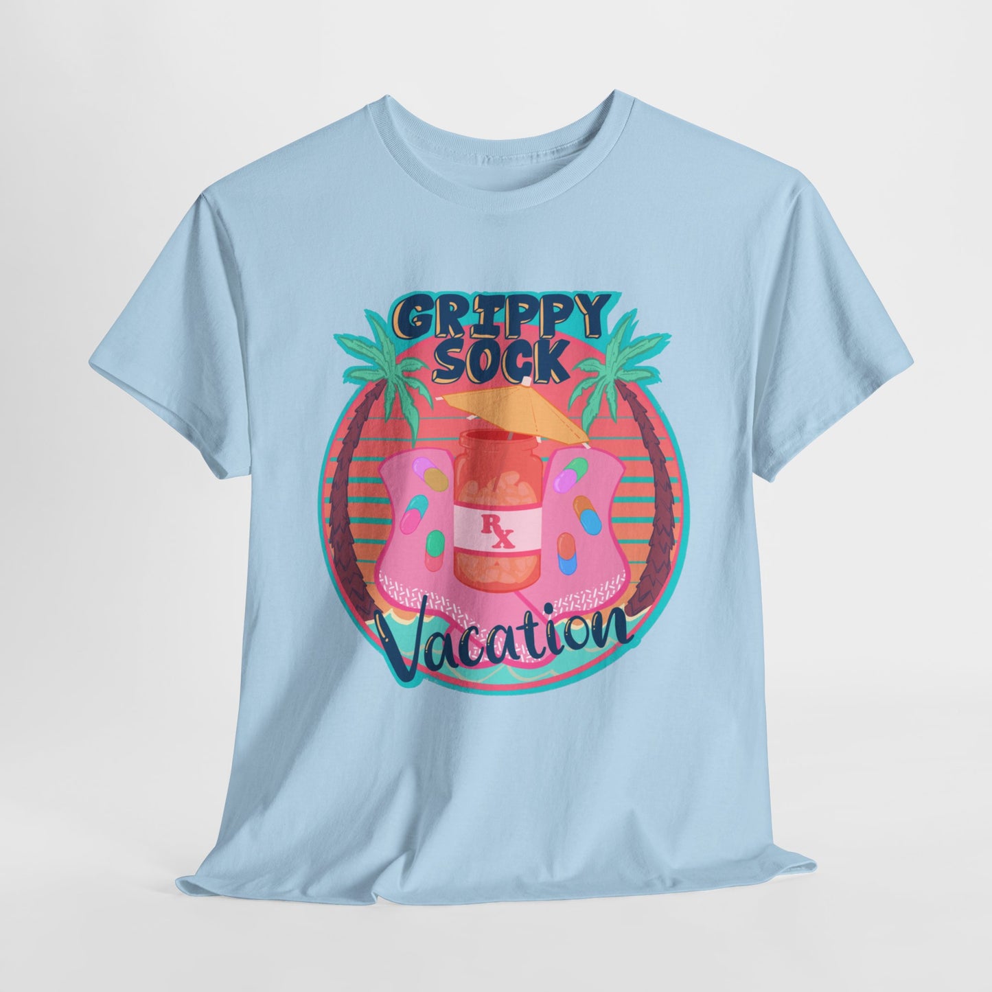 Grippy Sock Vacation Unisex Heavy Cotton Tee