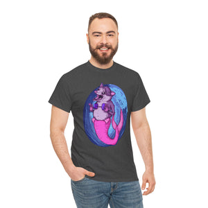 Mermaid Opossum Unisex Heavy Cotton Tee