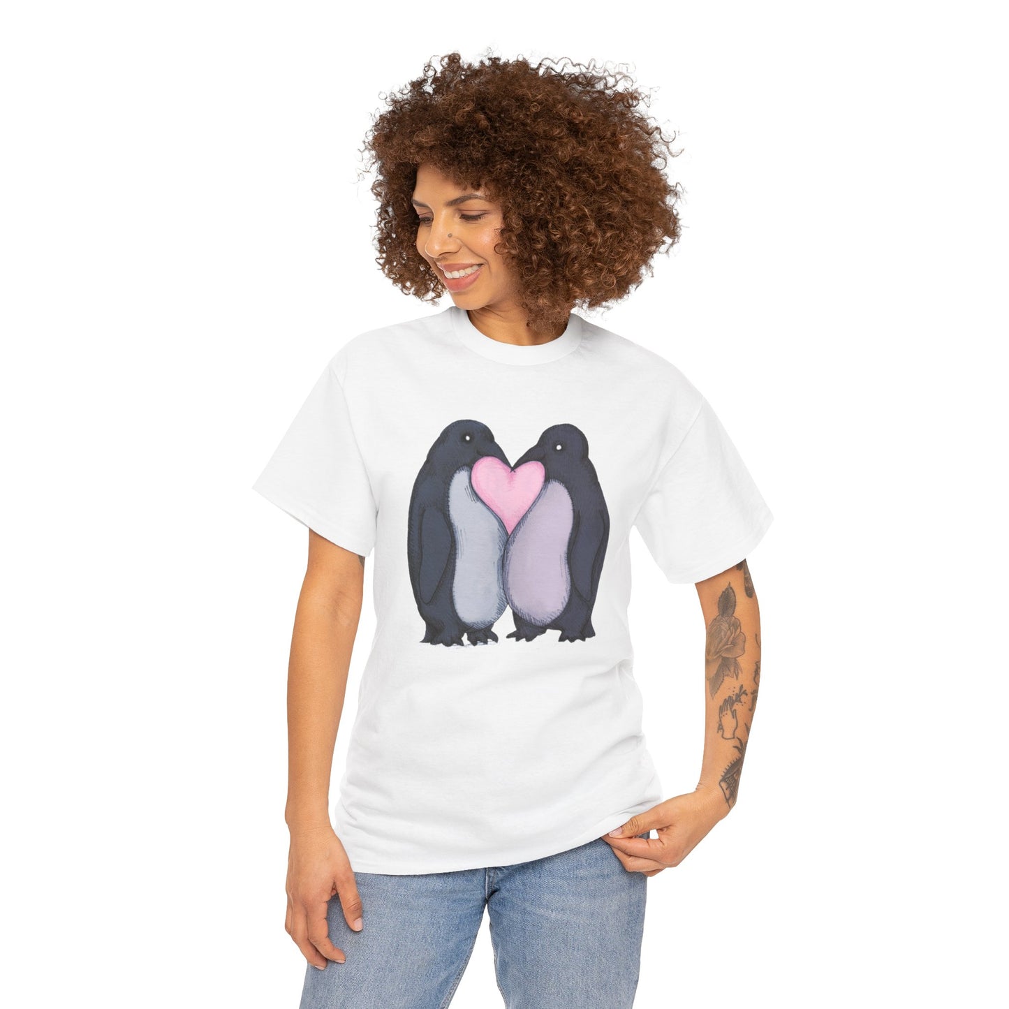 Penguin Kiss Unisex Heavy Cotton Tee