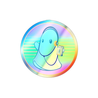 80s Ghost Holographic Die-cut Stickers