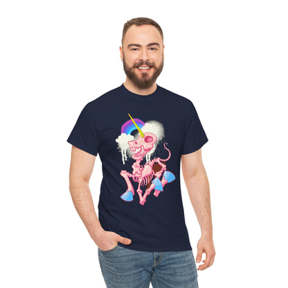 Unicorn Skeleton 2 Unisex Heavy Cotton Tee