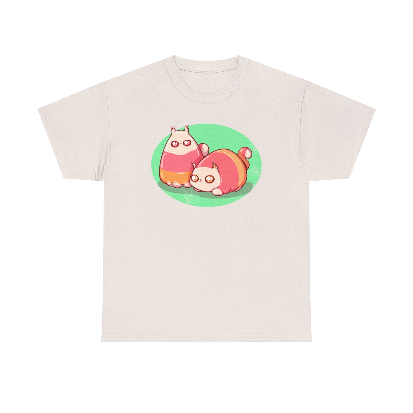 Candy Corn Cats Unisex Heavy Cotton Tee