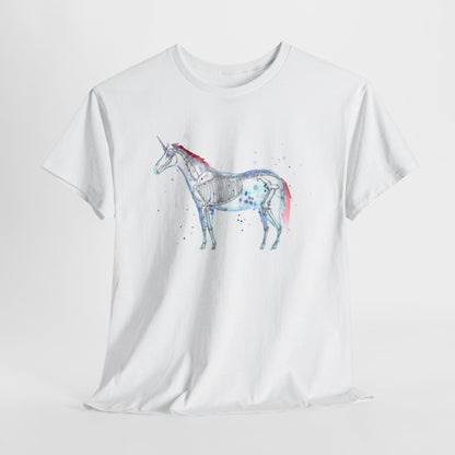 Unicorn Skeleton Unisex Heavy Cotton Tee