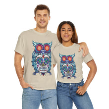 Sugar Skull Owl Unisex Heavy Cotton Tee