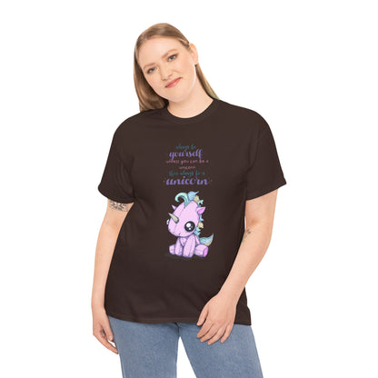 Be Yourself Unicorn Unisex Heavy Cotton Tee