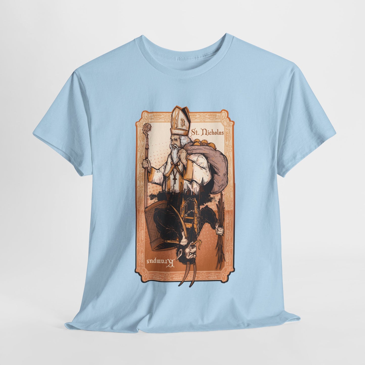 As Above So Below St Nick x Krampus Unisex Heavy Cotton Tee