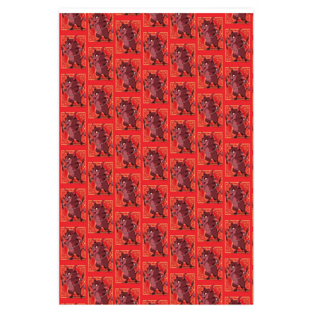 Little Krampus Wrapping Paper