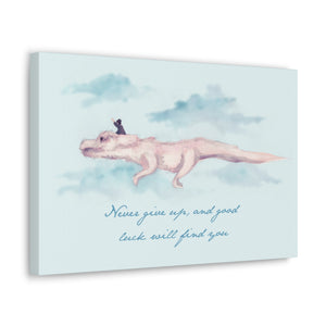 Never Give Up Canvas Gallery Wrapped Art Print
