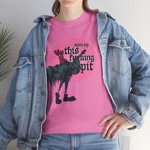 Open Up This Pit Rooster Unisex Heavy Cotton Tee