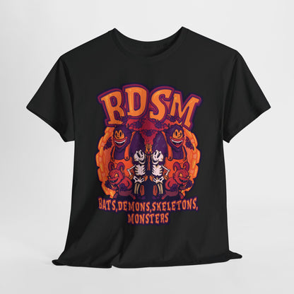 Bats Demons Skeletons Monsters Unisex Heavy Cotton Tee