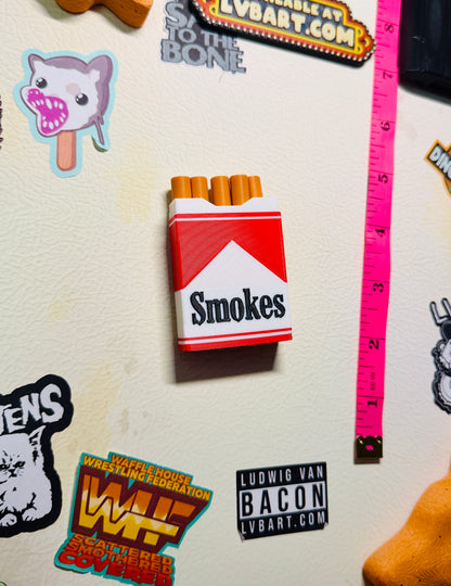 Smokes Cigarette Fridge Magnet 3D Print