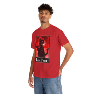 LuciPurr Tarot (Front & Back Print) Unisex Heavy Cotton Tee