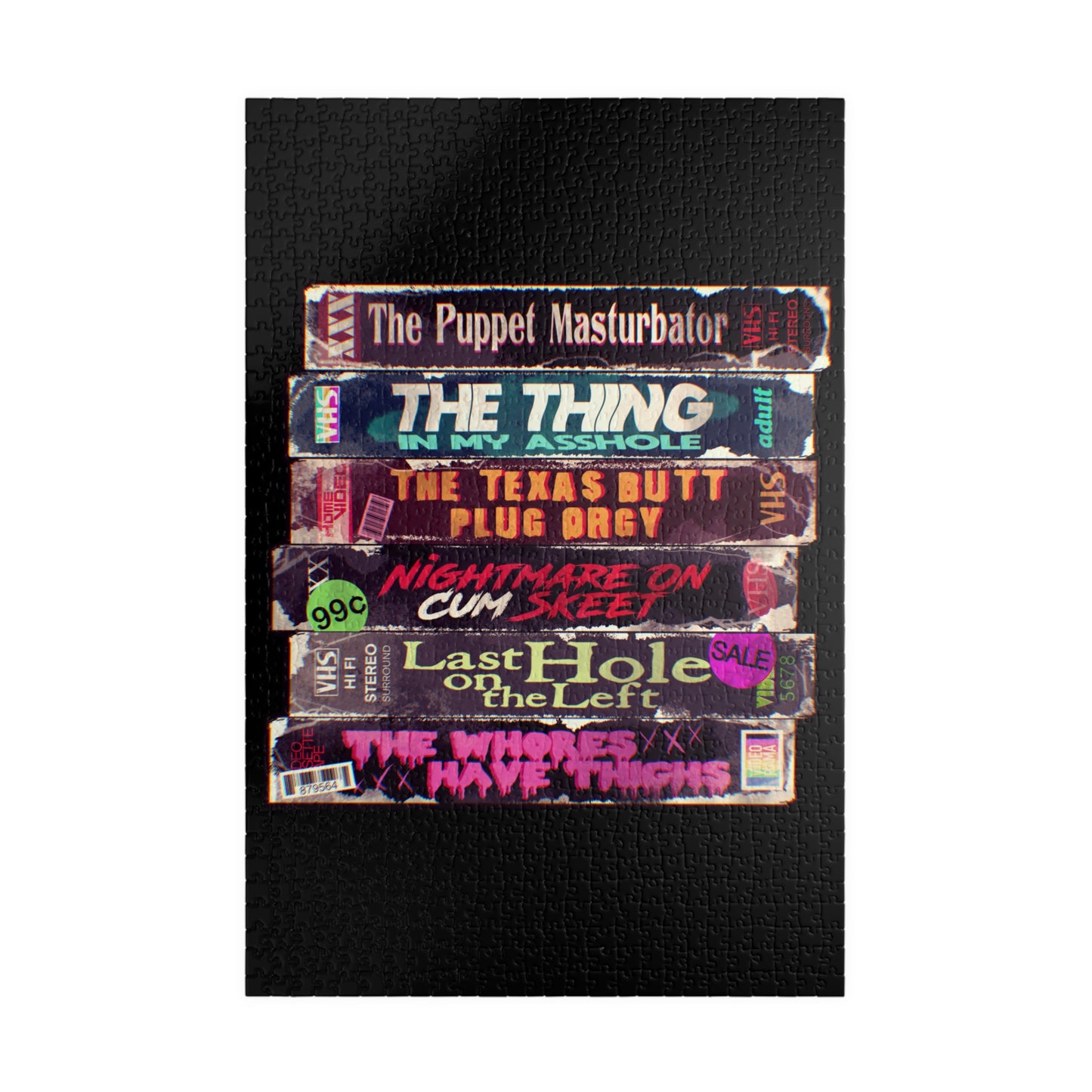 Adult Horror VHS Puzzle (110, 252, 500, 1014-piece)