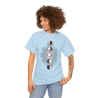 Cat Phases Unisex Heavy Cotton Tee