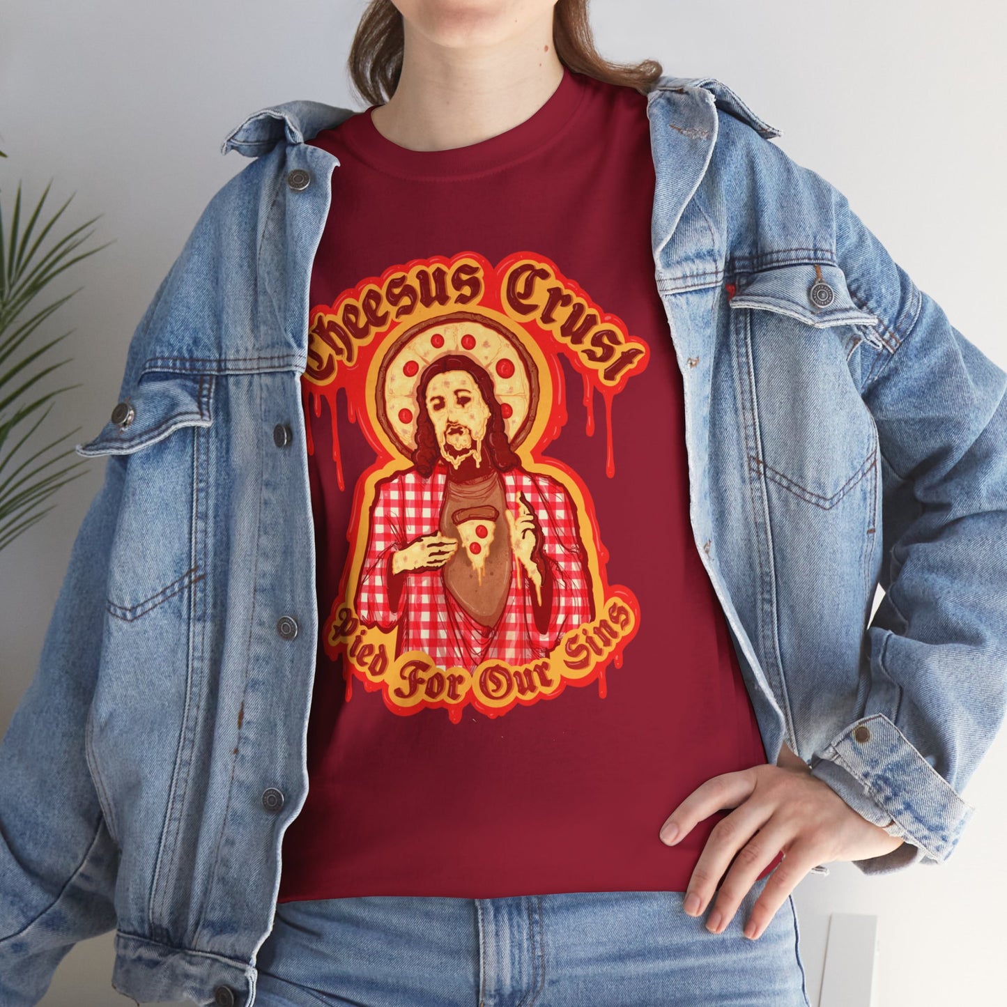 Cheesus Crust Unisex Heavy Cotton Tee