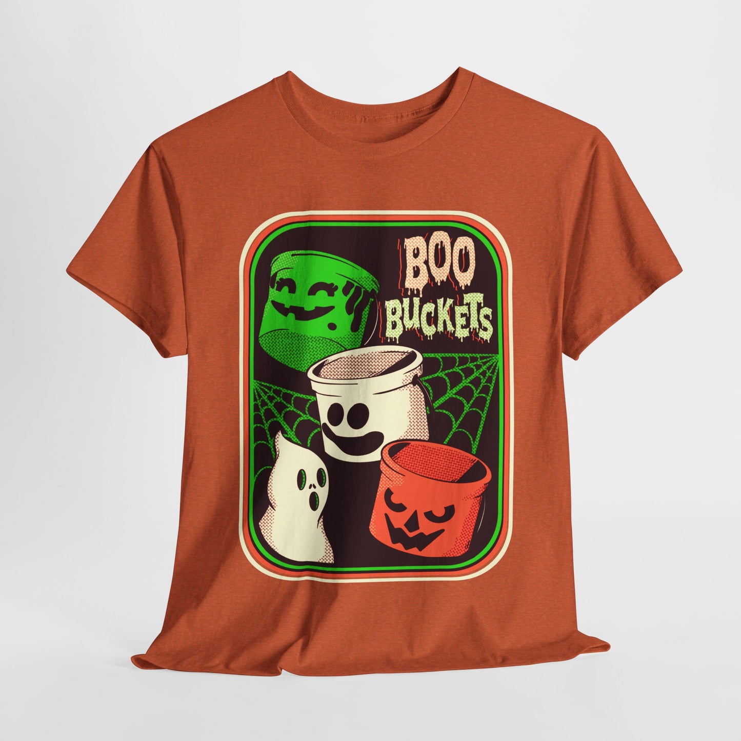 Retro Boo Buckets Unisex Heavy Cotton Tee