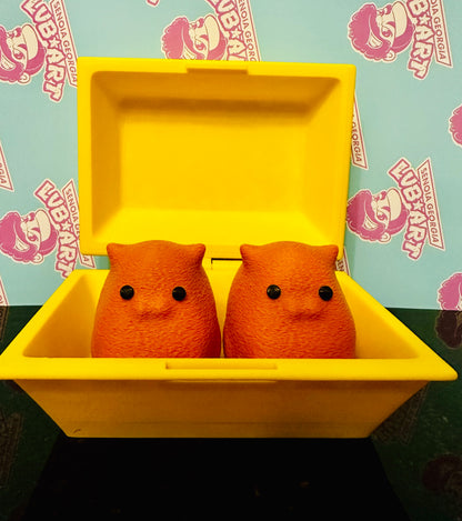 Kitty Nuggets With Container & Sauce 3D Printed Figures