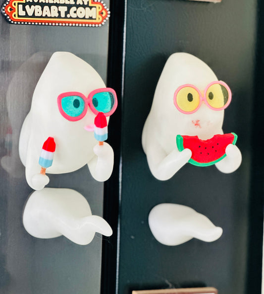 Fridge Frights Glow 3D Print Fridge Magnets (Summerween)