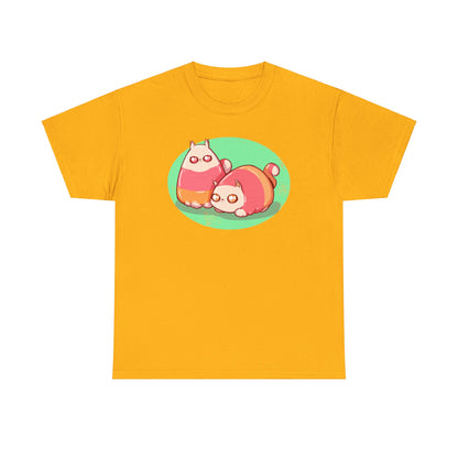 Candy Corn Cats Unisex Heavy Cotton Tee