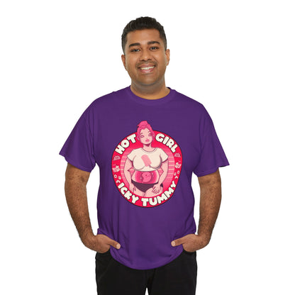 Hot Girl Icky Tummy Unisex Heavy Cotton Tee