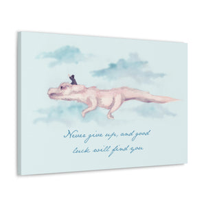 Never Give Up Canvas Gallery Wrapped Art Print